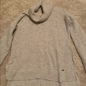 Turtle Neck Sweater with Open Shoulders